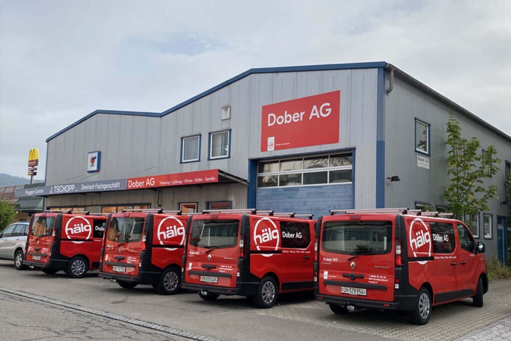 Aussenansicht der Dober AG Schlieren, eine Niederlassung der Hälg Group.