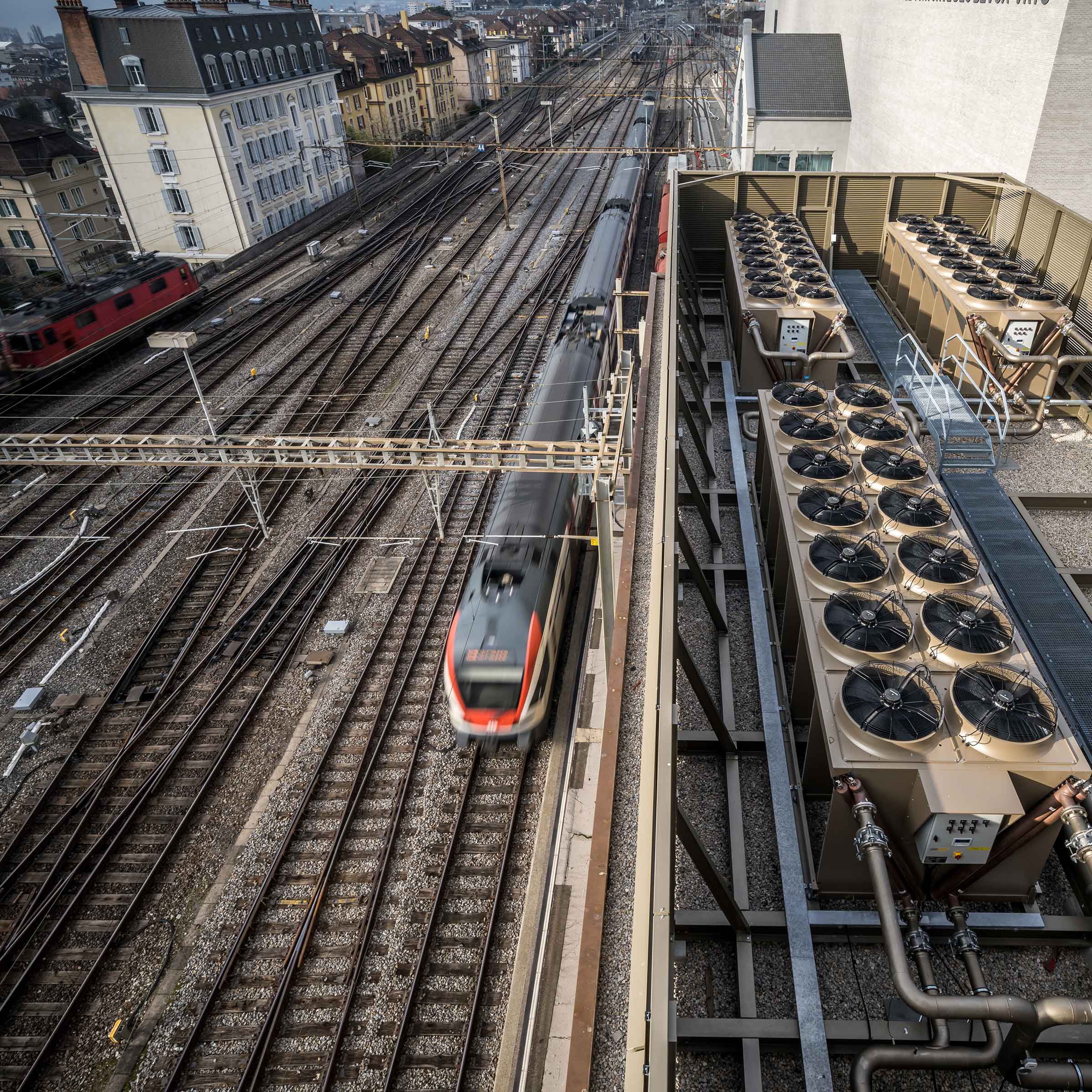 SBB Bahnhof, Energiekonzept und Heizung/Kälte