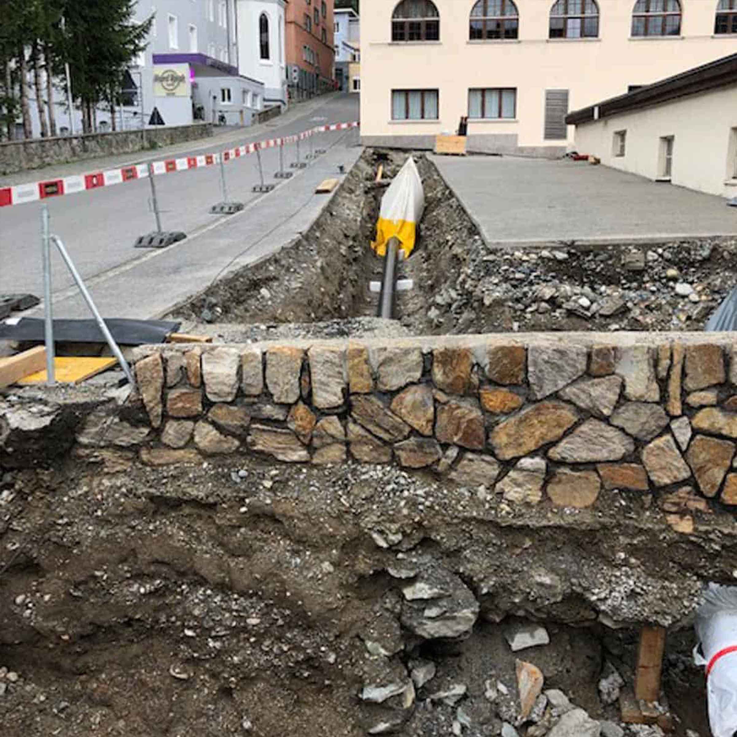 Fernwärmeverbund Arkaden in Davos