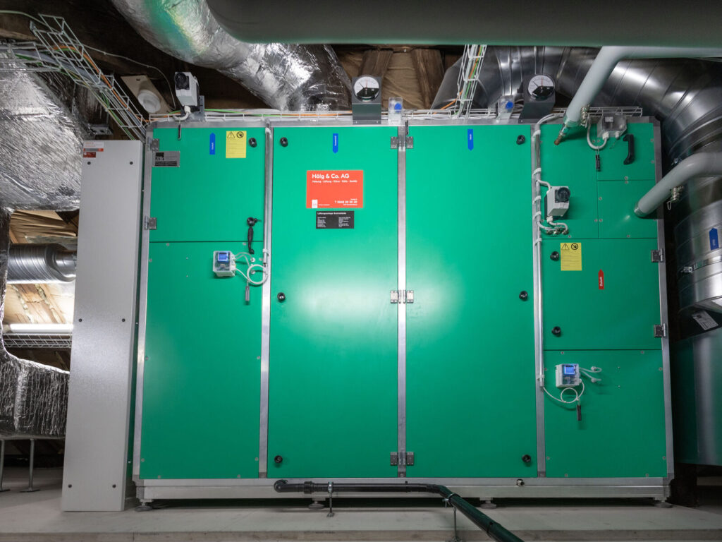 Lüftungsanlage für die Stadtbibliothek Aarau, installiert durch die Hälg & Co. AG Aarau