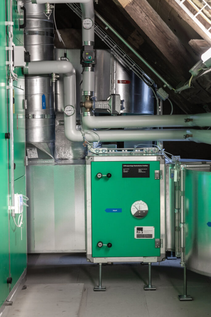 Lüftungsanlage für die Stadtbibliothek Aarau, installiert durch die Hälg & Co. AG Aarau