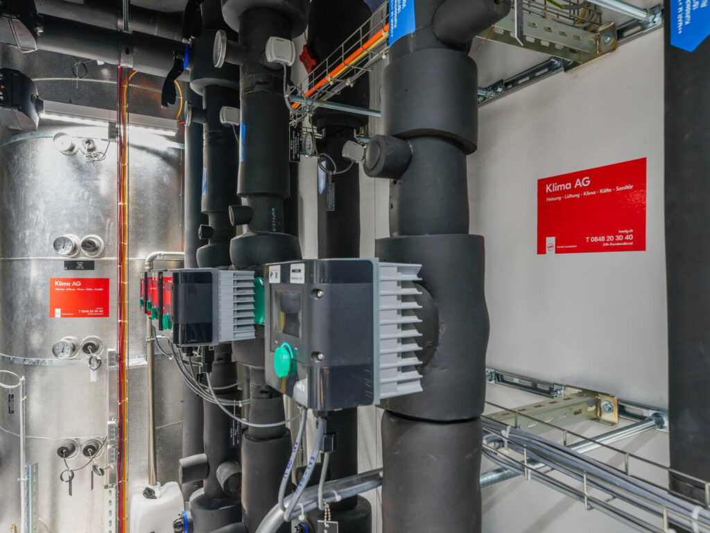 Neue Heizungsanlage bei der IWB Basel, installiert durch die Klima AG Basel