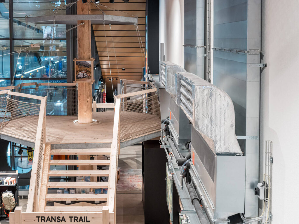 Für ein optimales Raumklima wurde die Belüftung der Verkaufsflächen umgesetzt.