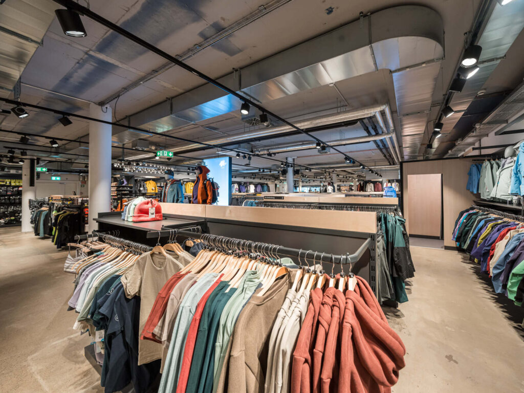 Für ein optimales Raumklima wurde die Belüftung der Verkaufsflächen umgesetzt.