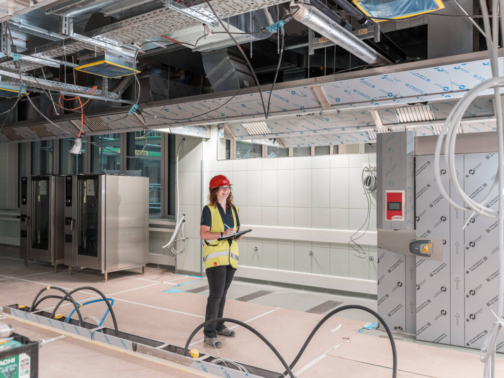 Lüftungsanlagen durch die Hälg & Co. AG Aarau im Kantonsspital Aarau installiert.