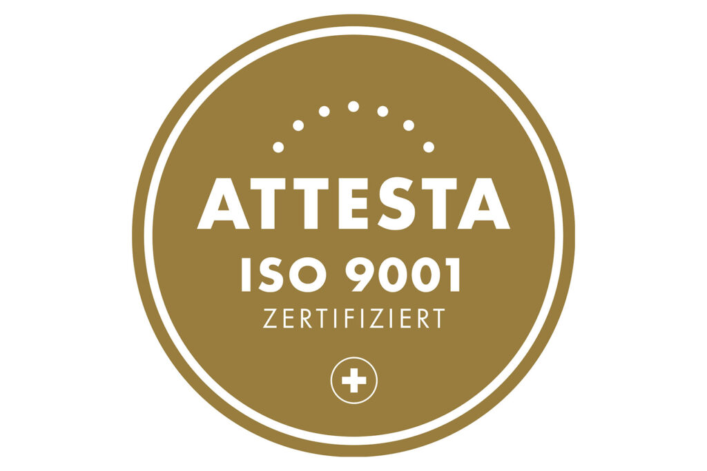Attesta ISO 9001 Zertifizierung Hälg Group